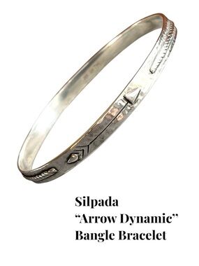 Silpada Arrow Dynamic Sterling Silver Bangle Bracelet | Retired Design